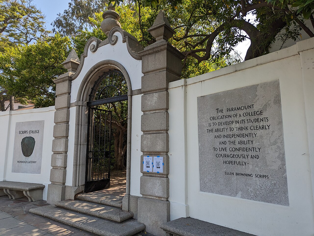 Honnold Gate of Scripps College